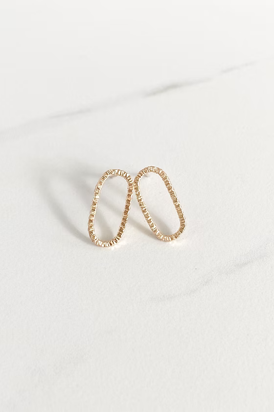 Aurora Oval Stud Earrings