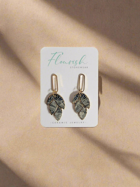 Flourish Stonewear Golden Leaf Dangle