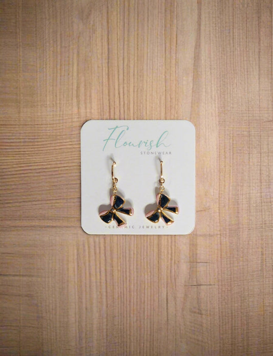 Flourish Stonewear Pink and Black Bows