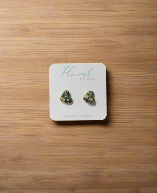 Flourish Stonewear Green Hearts