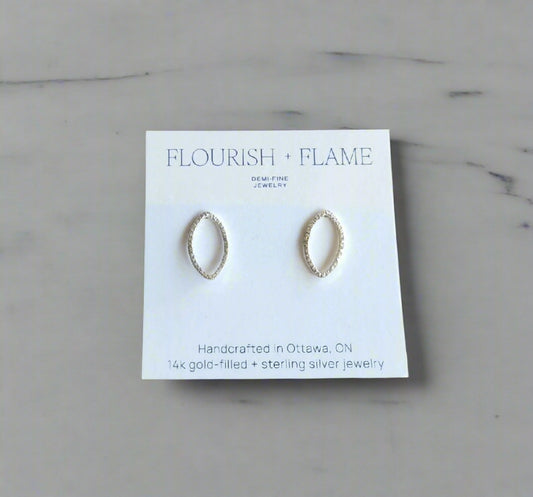 Silver Ellipse Studs