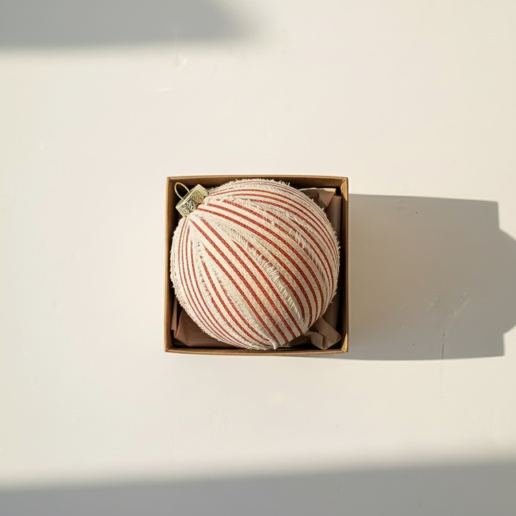 Red & White Ribbon Ornaments