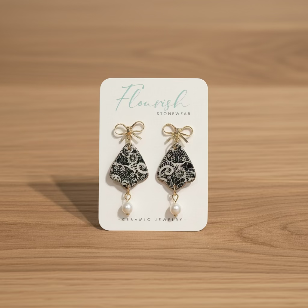 Flourish Stonewear Golden Leaf Dangle