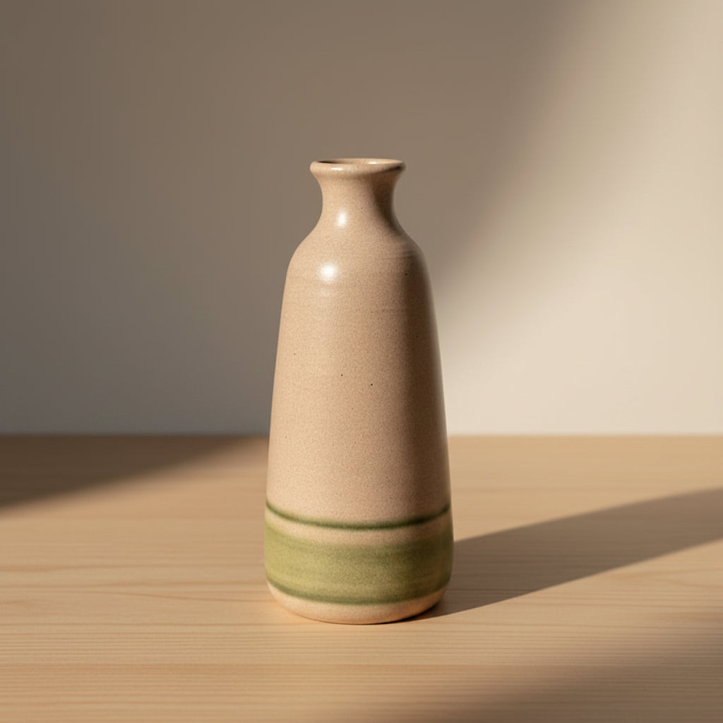 Caramic carafe with green stripe