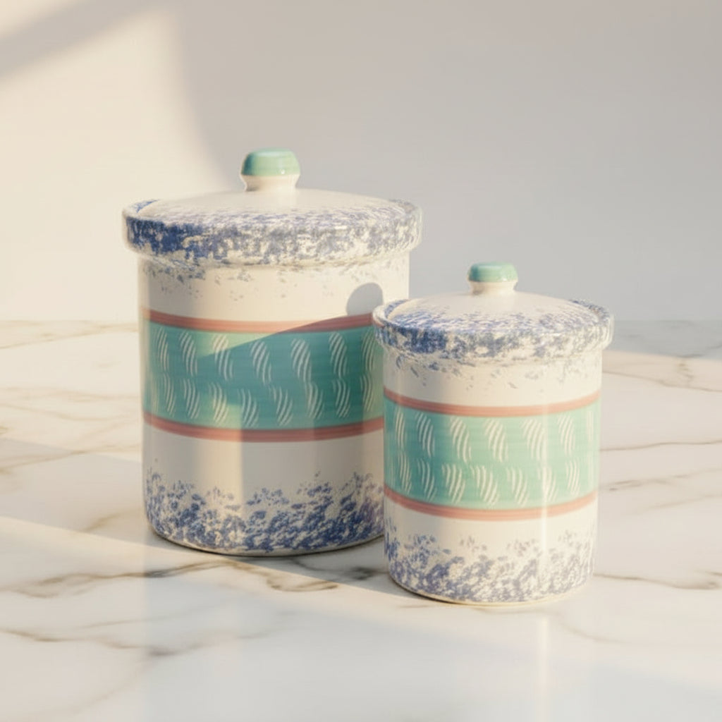Vintage style ceramic jars