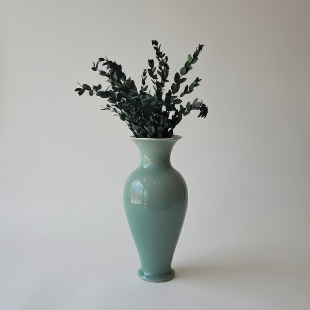 Green Glass Vase
