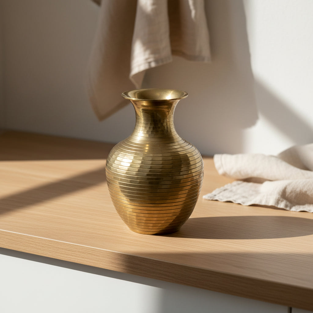 Brass Accent Vase