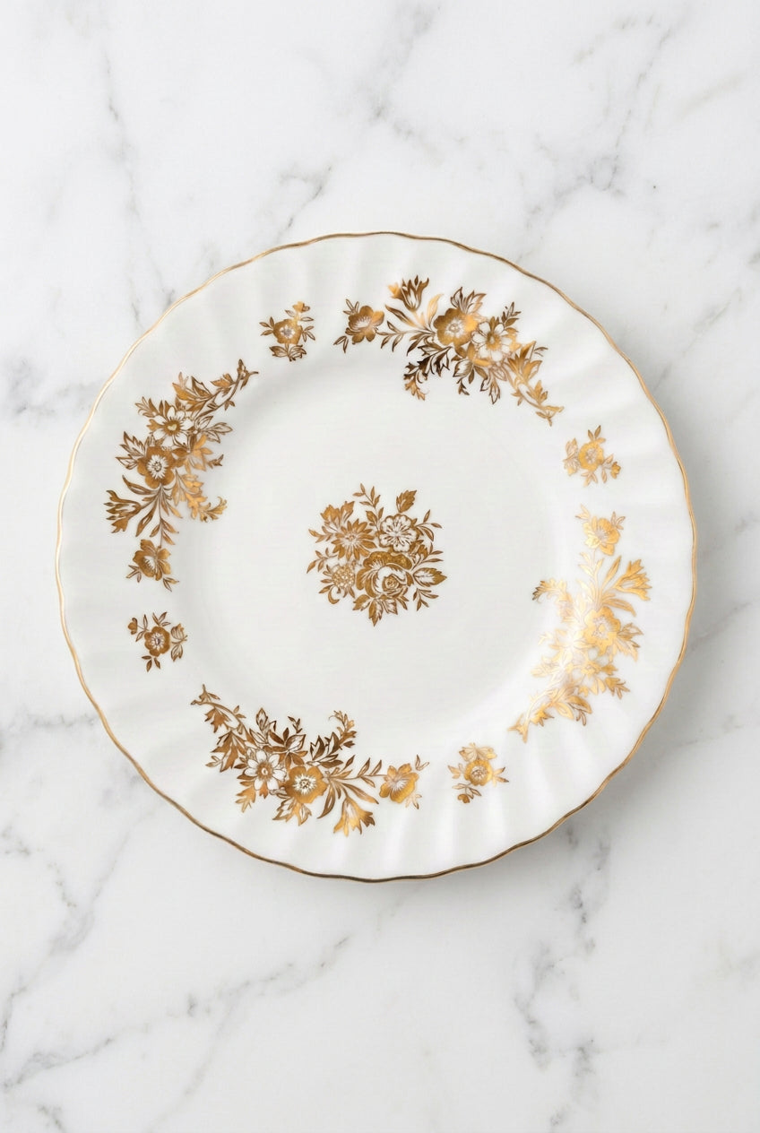 Golden Floral Dish