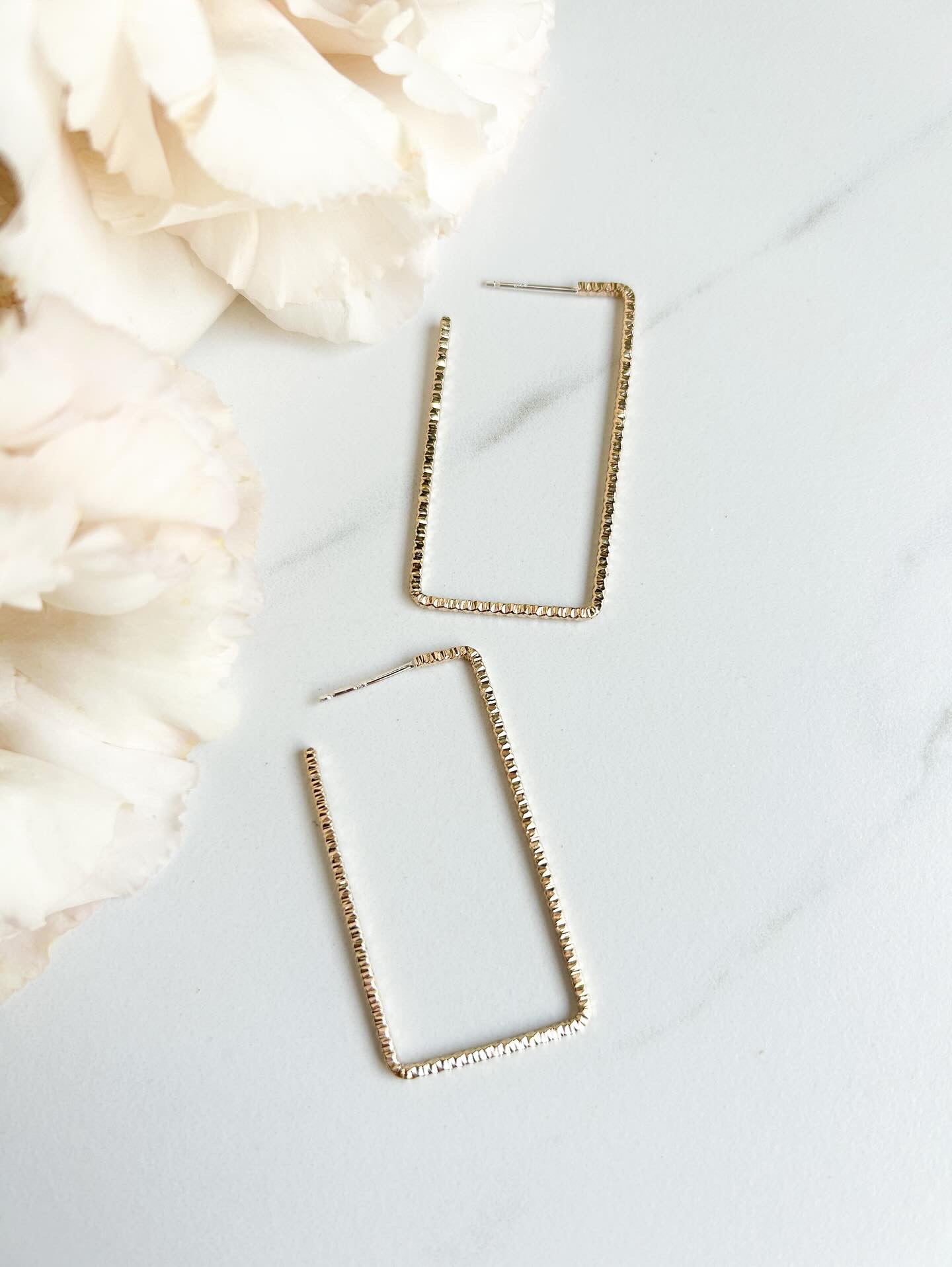 Square Hoop Earrings - Large