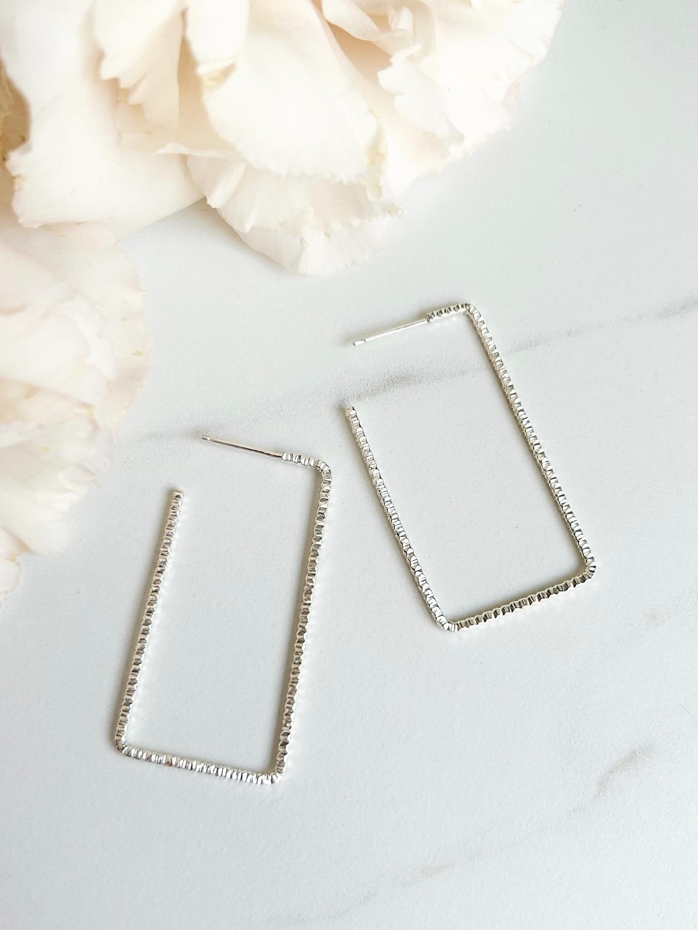 Square Hoop Earrings - Large