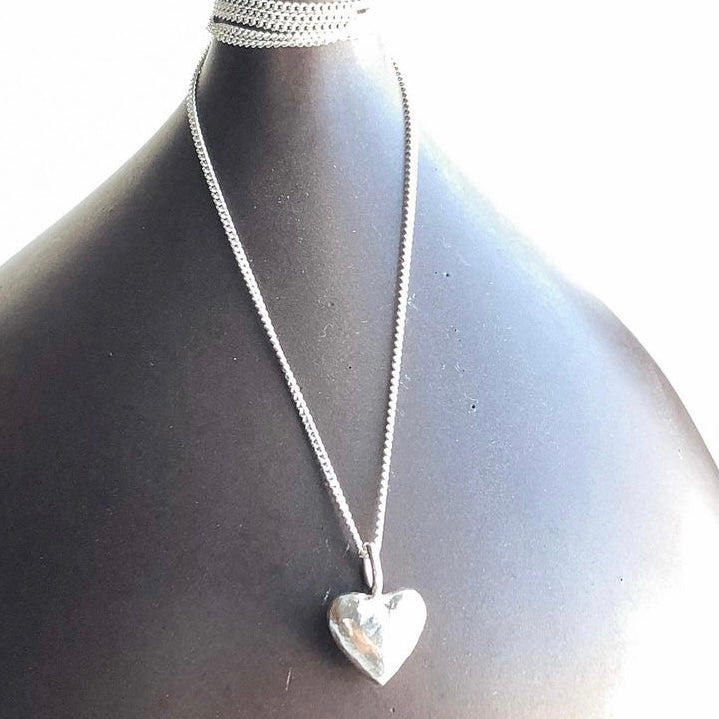 Heart Pendant Silver Necklace