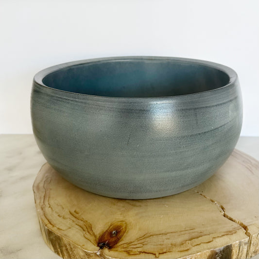 Large Blue Clay Bowl