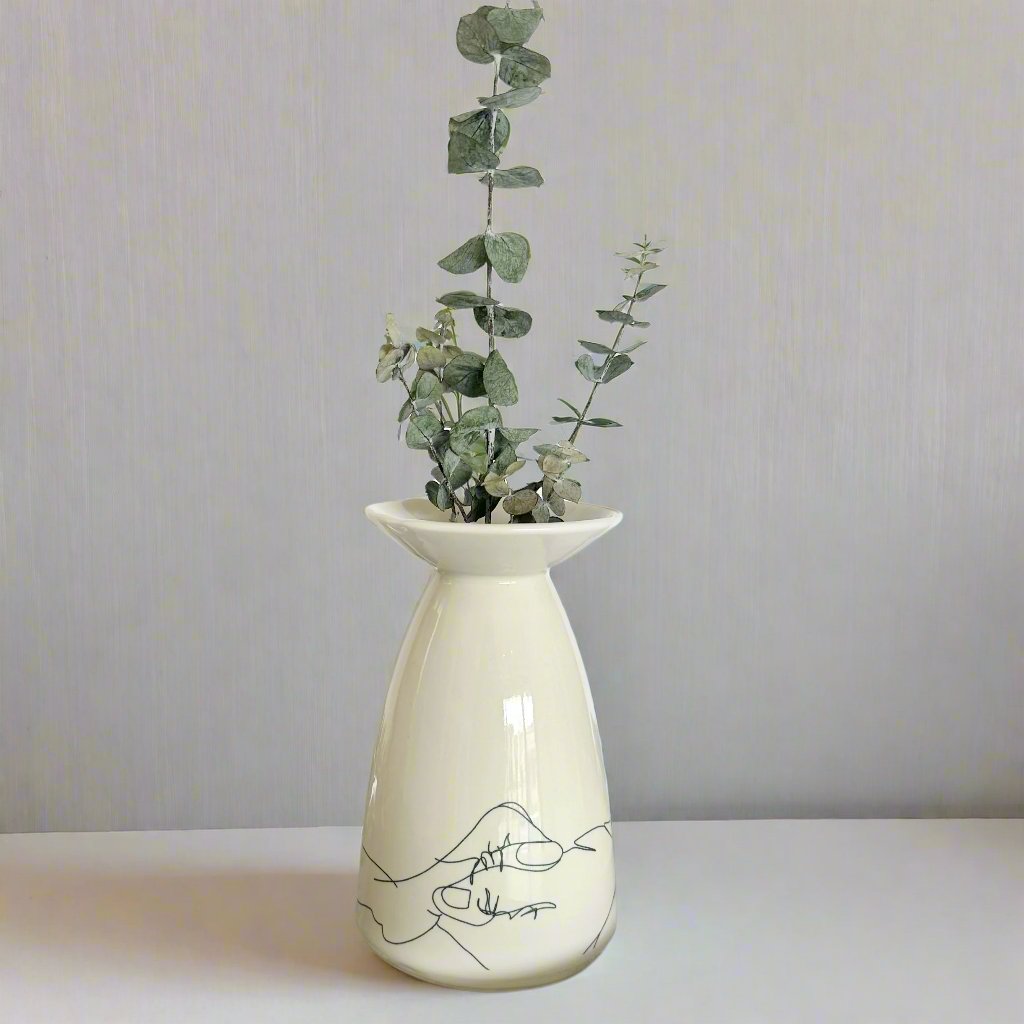 Ceramic Hand Motif Vase