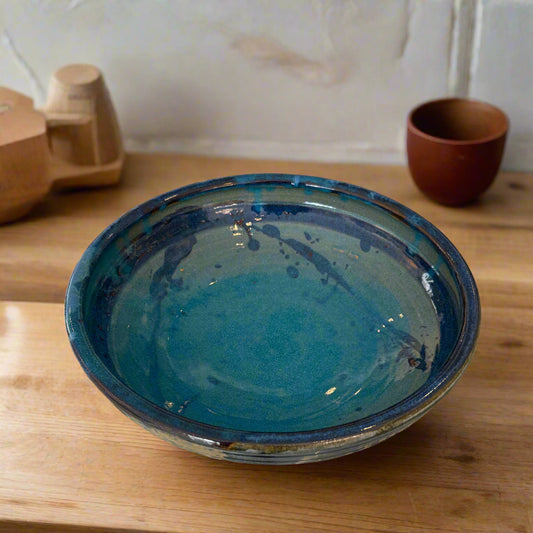 Large Blue Glazed Bowl