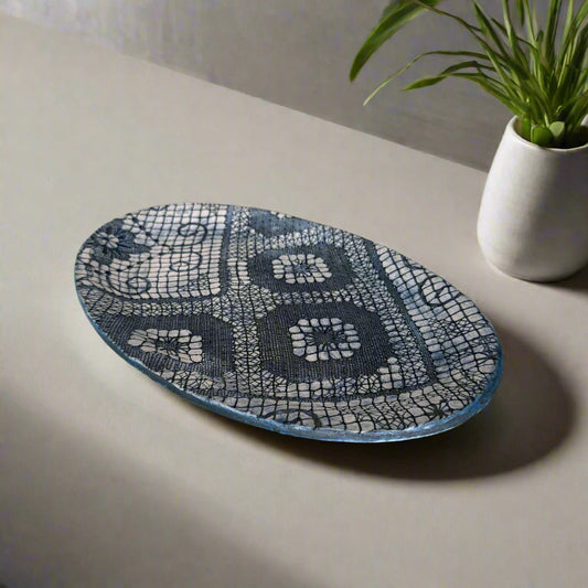Blue Lace Patterned Plate