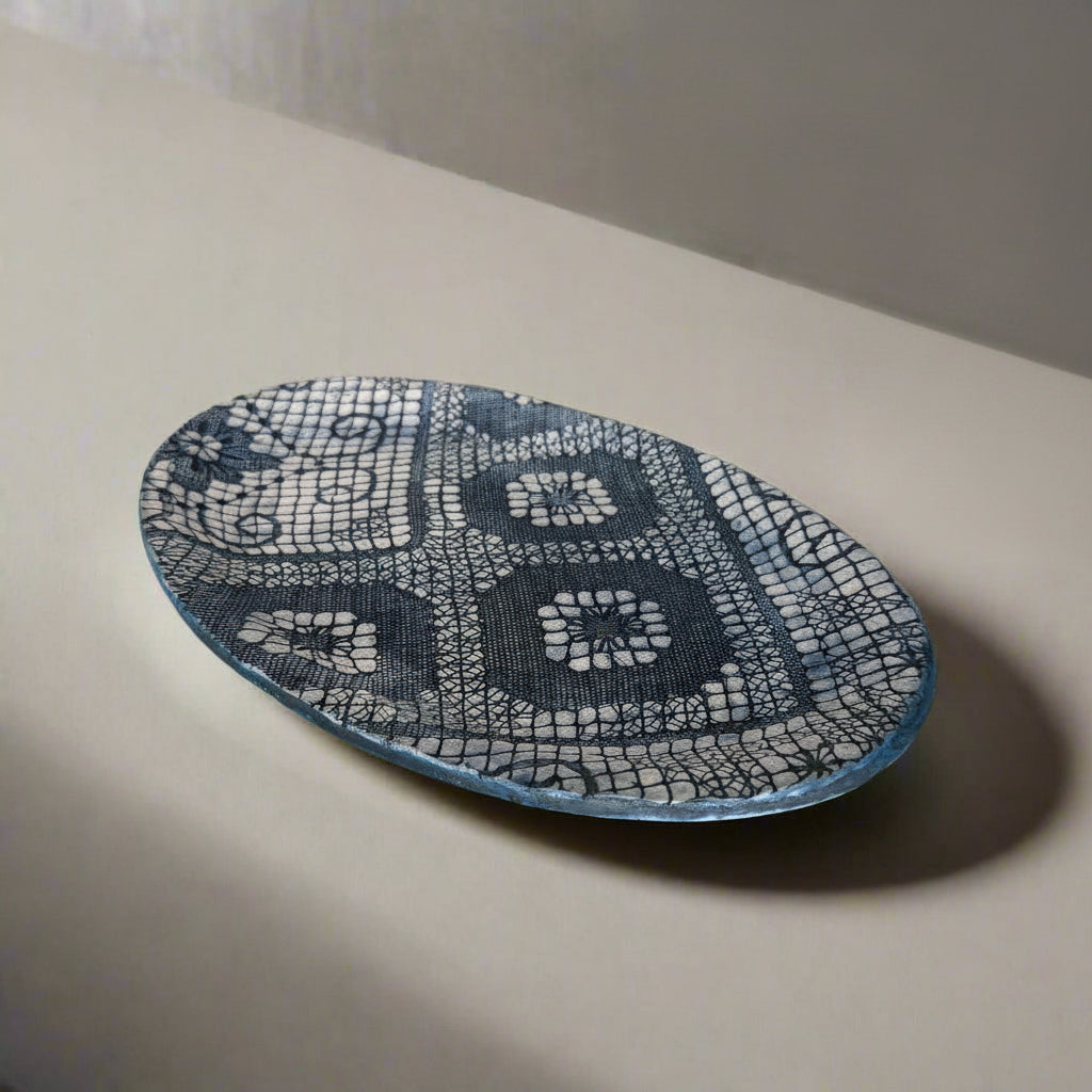 Blue Lace Patterned Plate
