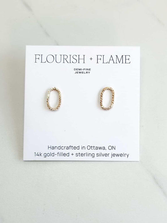 Goldfilled Small Oval Stud