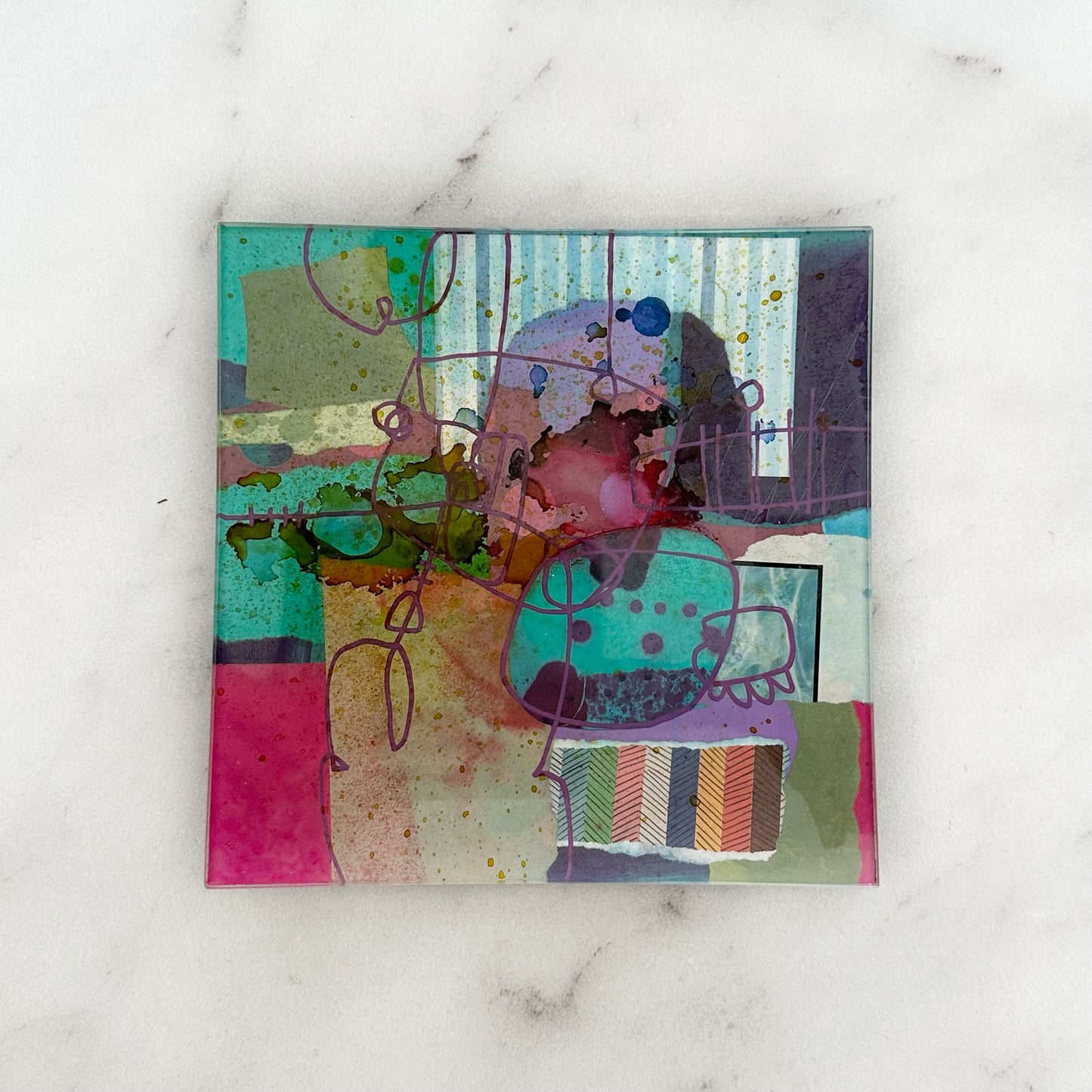 Small Art Glass Plate 2