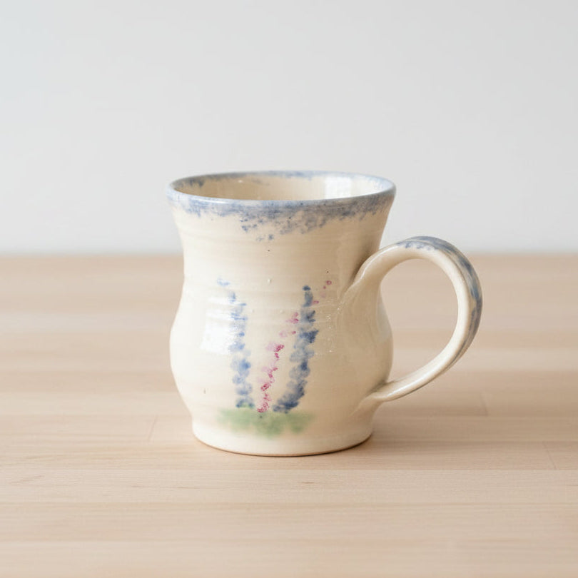 Ceramic mug with floral design