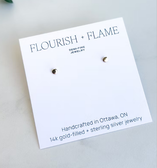 Goldfilled Dot Studs