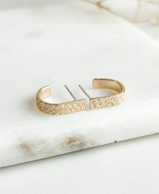 Huggie Textured Stud Earring
