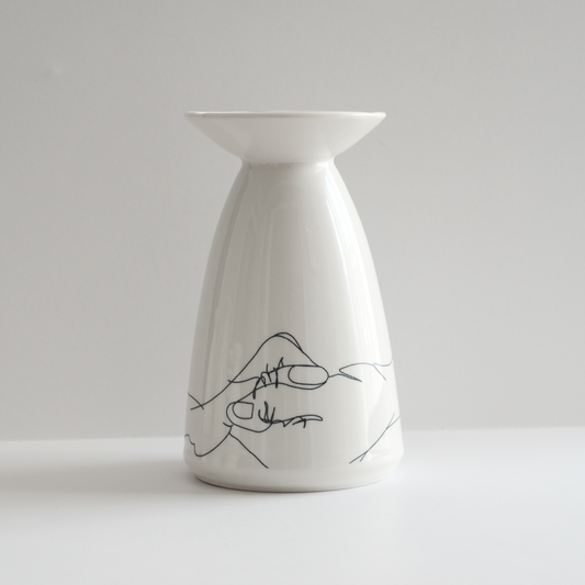 Ceramic Hand Motif Vase