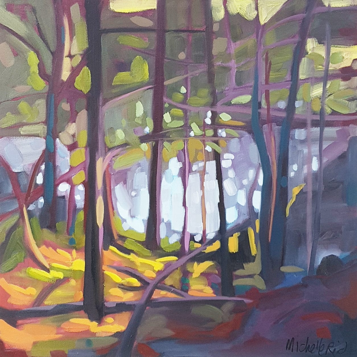 Oil artwork titled Woodland Edge