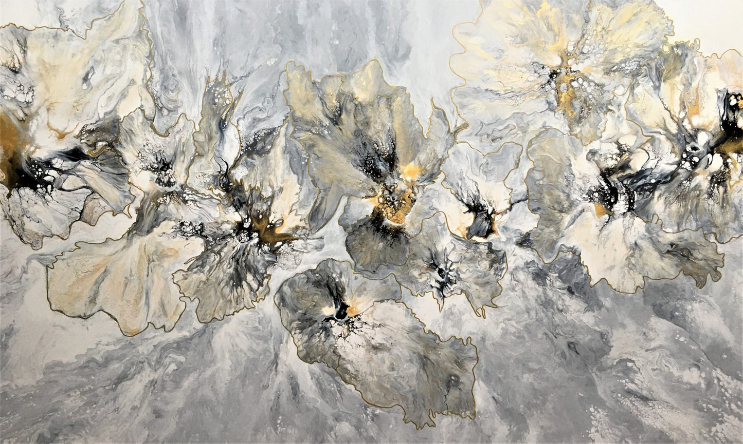 Acrylic artwork titled Blumen