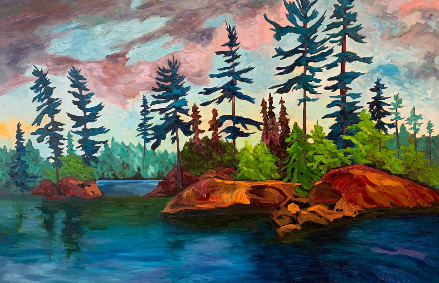 Oil artwork titled Colours of Summers End