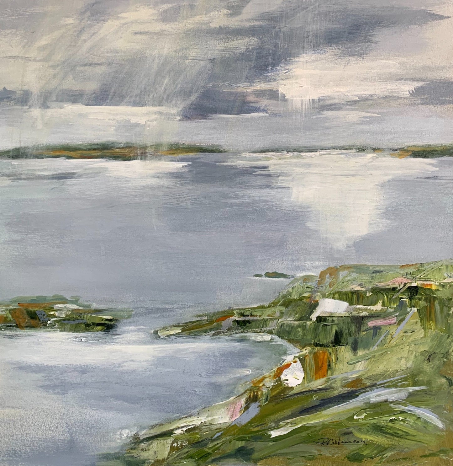 Acrylic artwork titled Coastal Cove