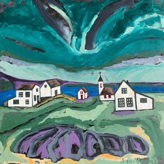 Oil artwork titled Battle Harbour, Labrador