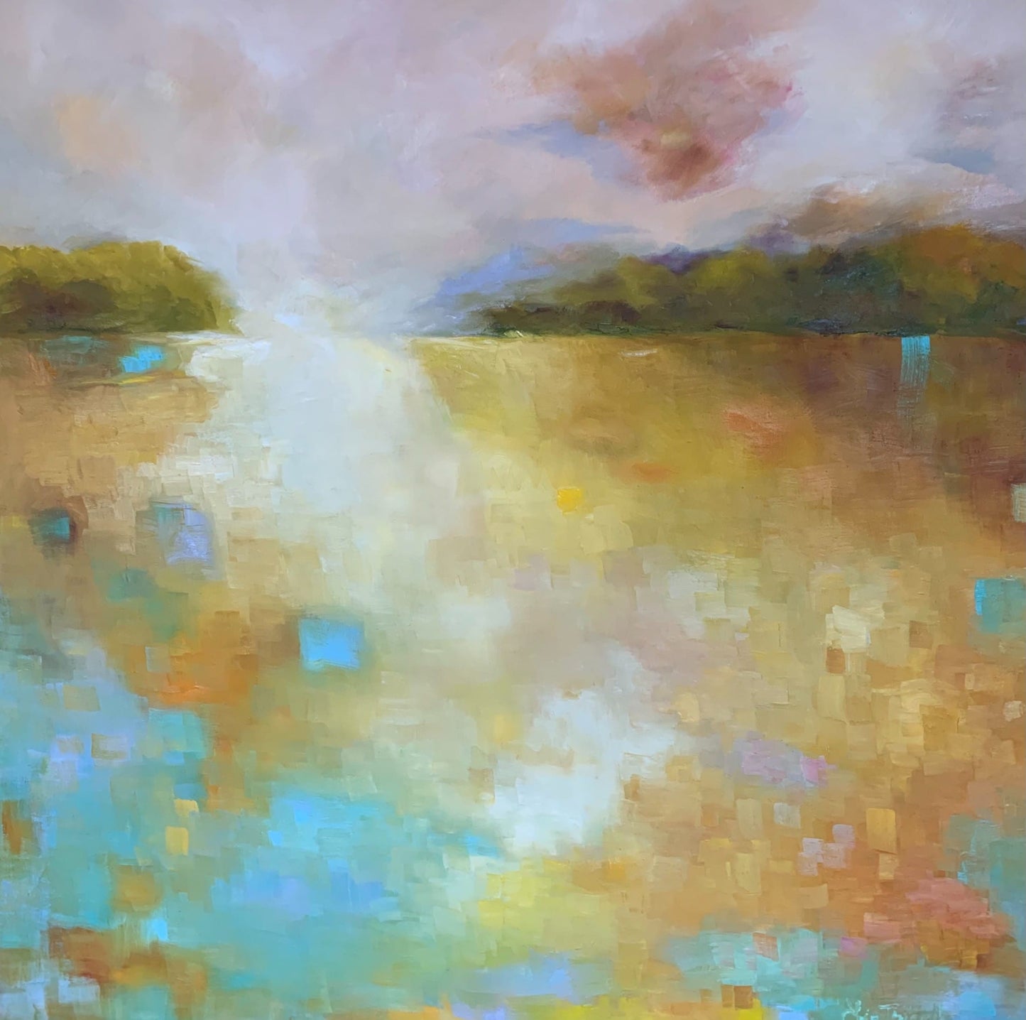 Oil artwork titled River Light