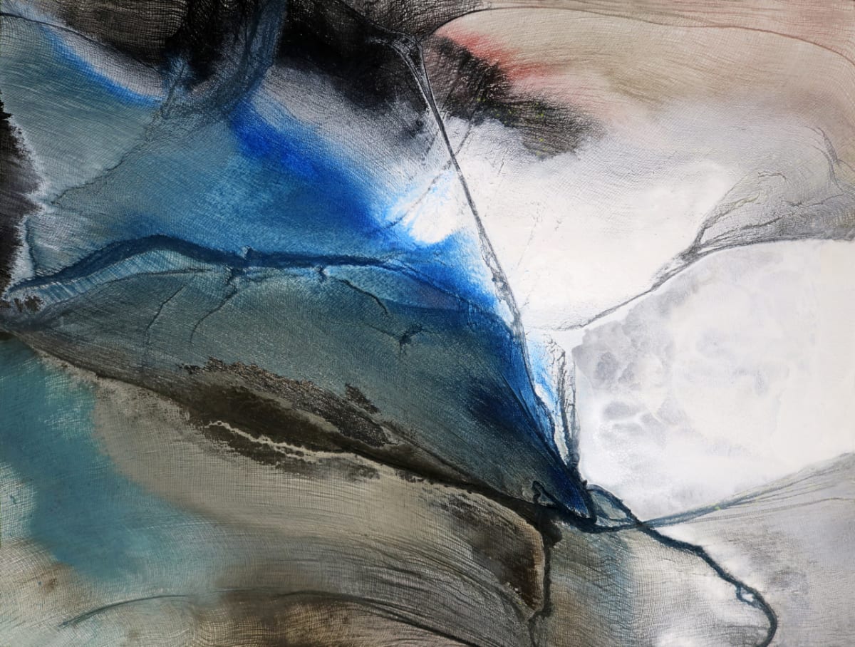 Acrylic & Textile artwork titled Marble Tales