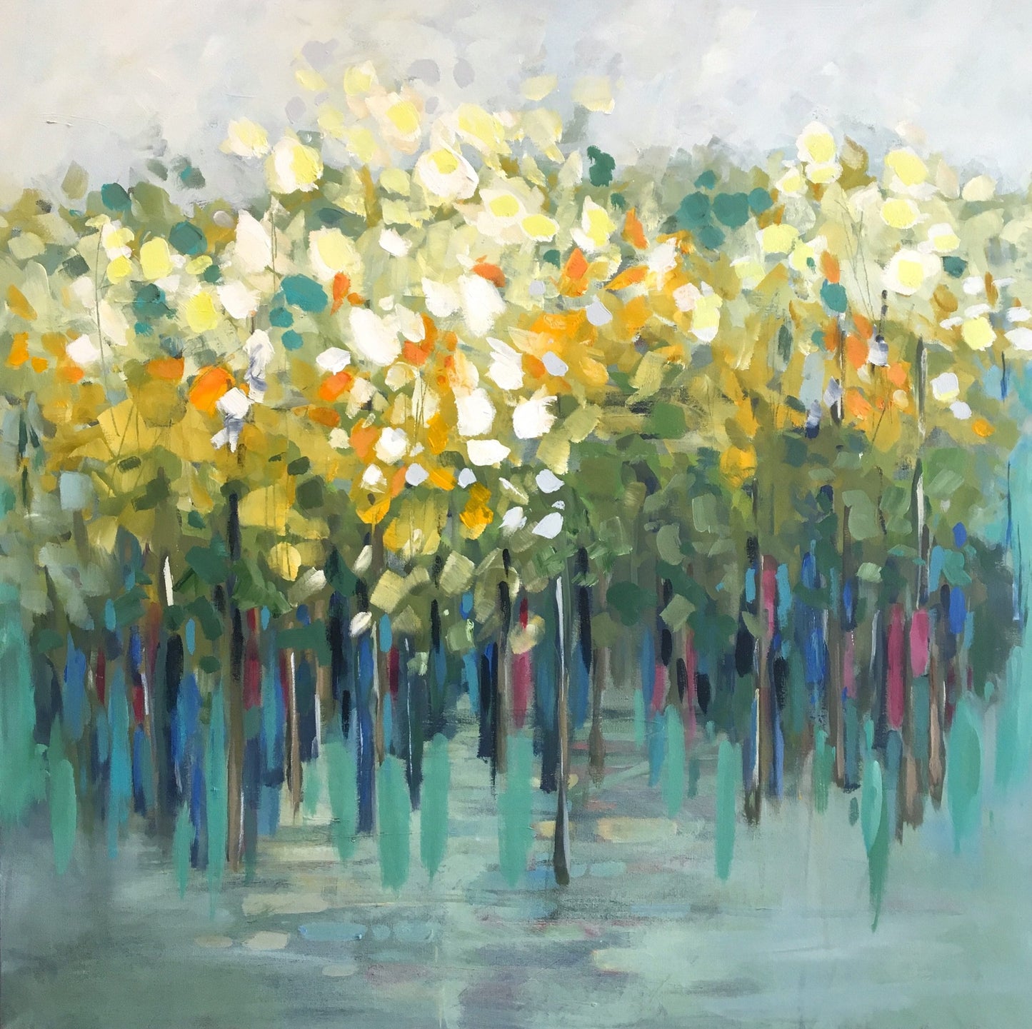 Acrylic artwork titled A Copse of Trees