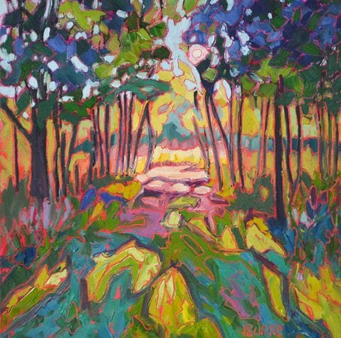 Oil artwork titled Where the Sun Shines Through