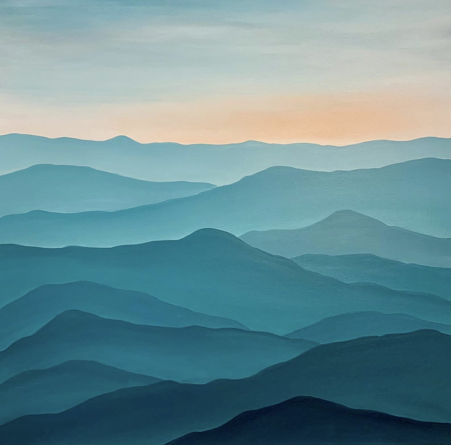 Acrylic artwork titled Peaceful Begining