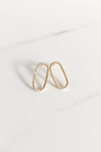 Aurora Oval Stud Earrings