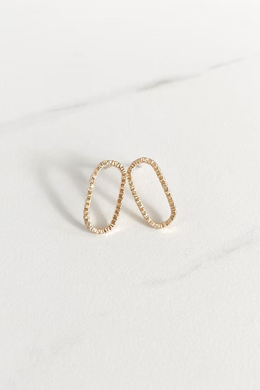 Aurora Oval Stud Earrings