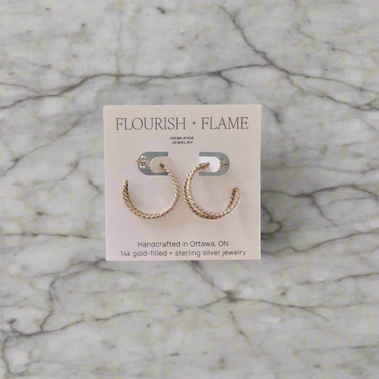 Sliver Crescent Hoop