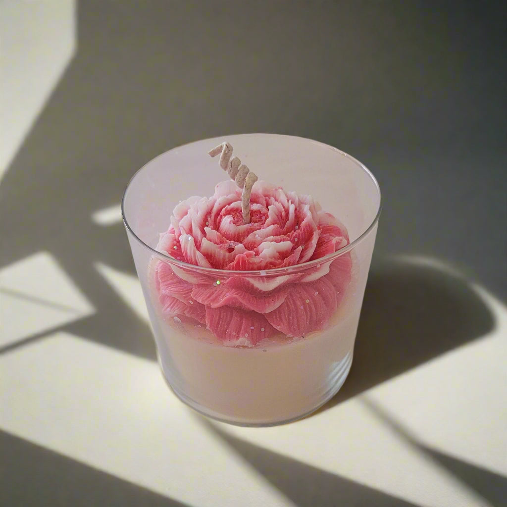Handmade Floral Candle