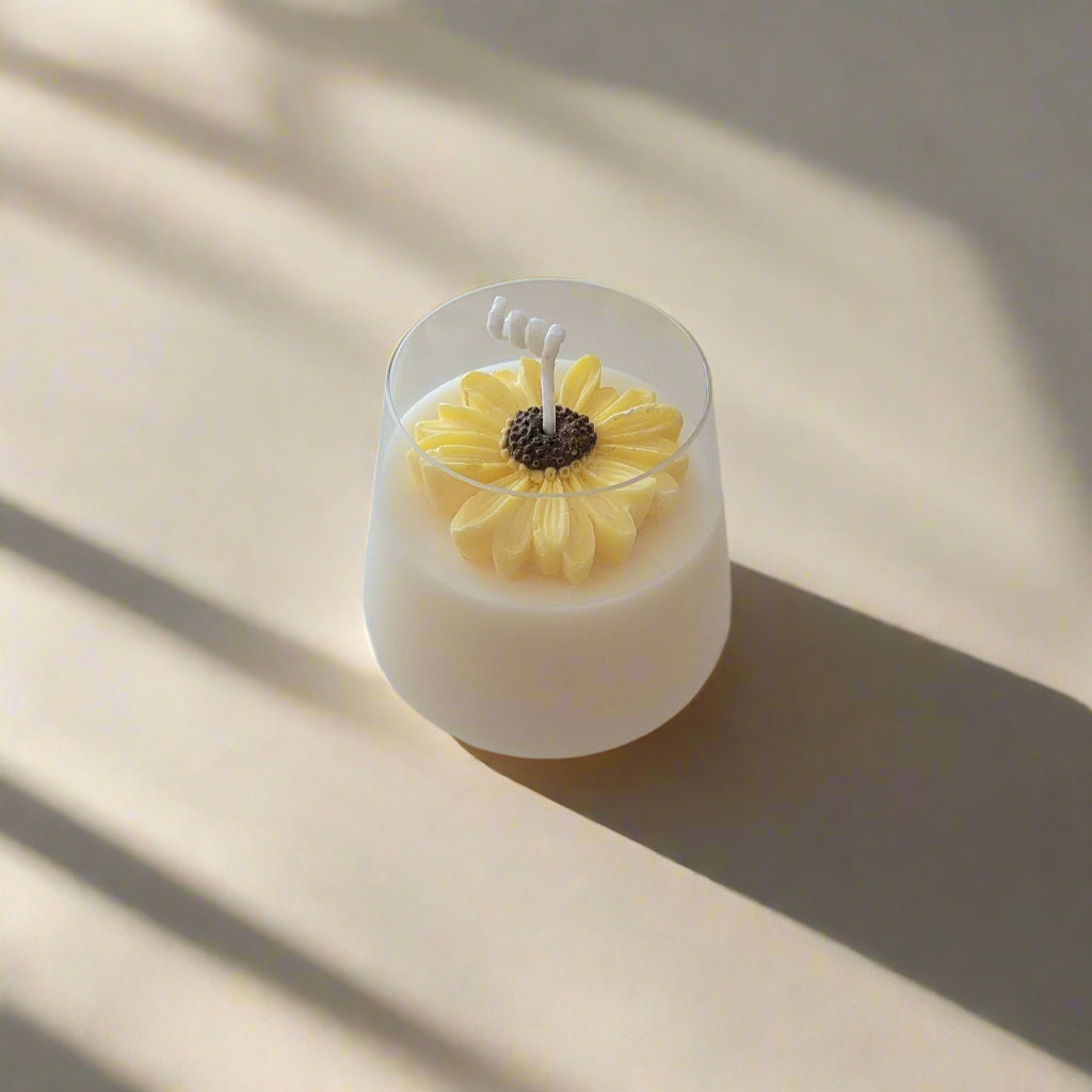 Handmade Floral Candle
