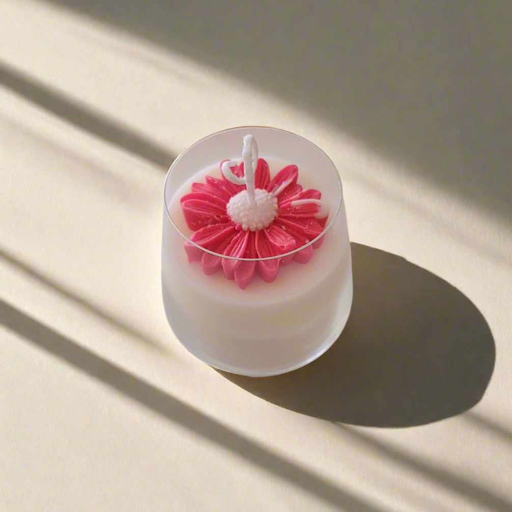 Handmade Floral Candle