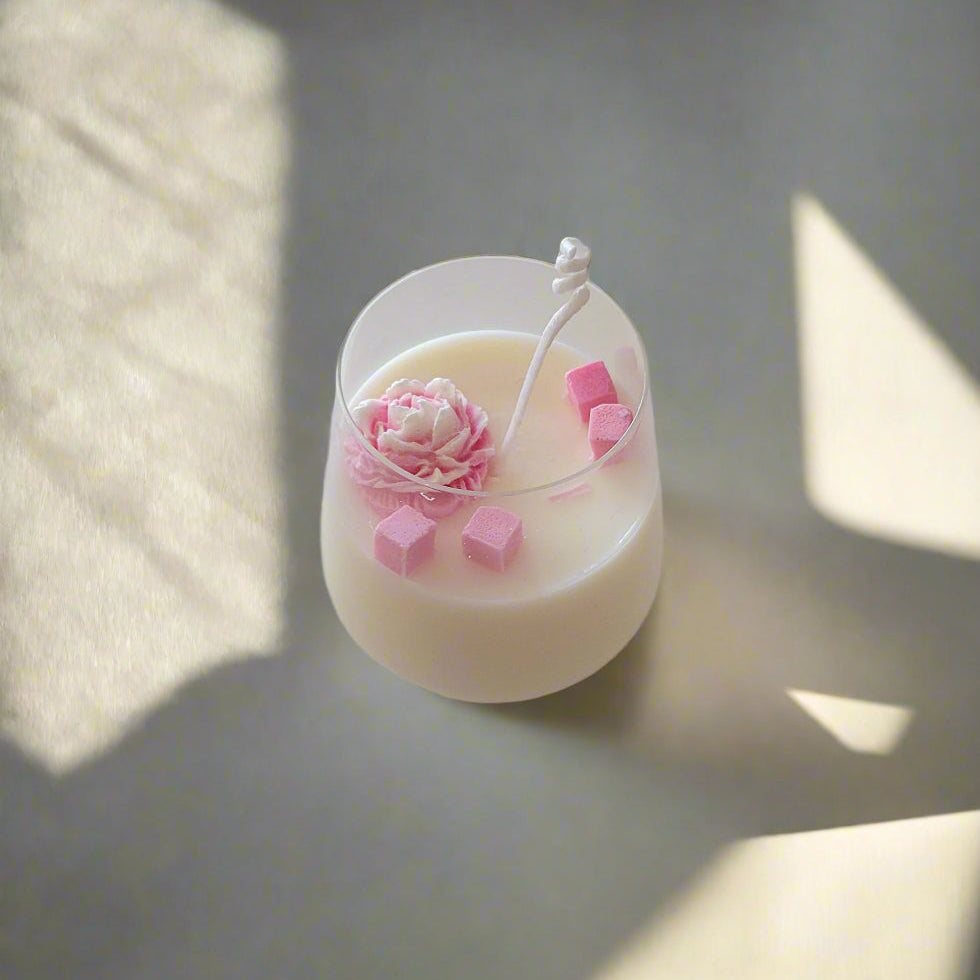 Handmade Floral Candle