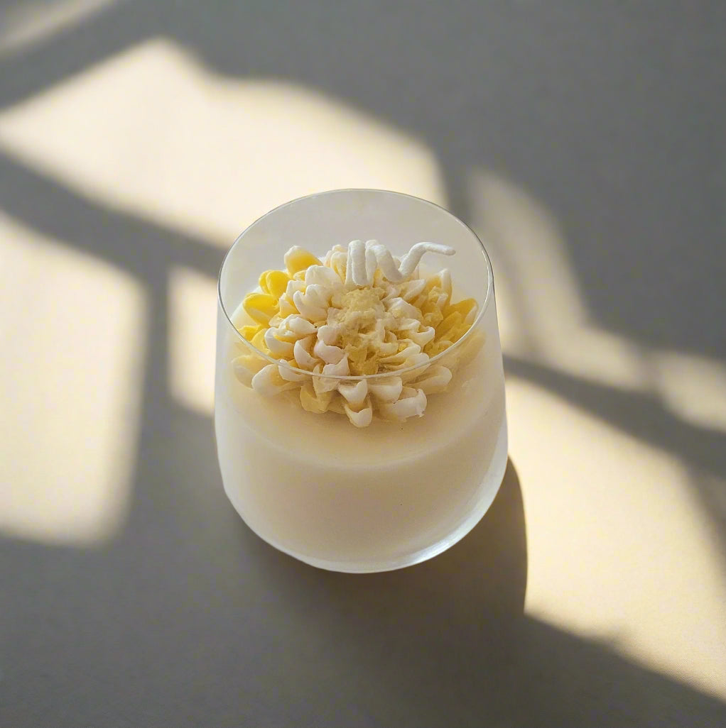 Handmade Floral Candle
