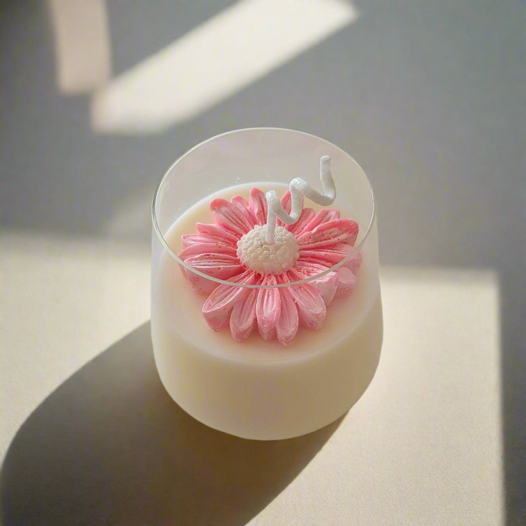 Handmade Floral Candle