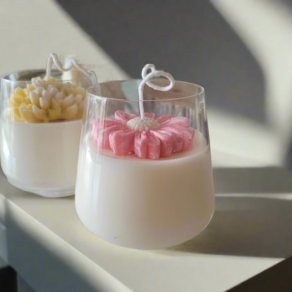 Handmade Floral Candle