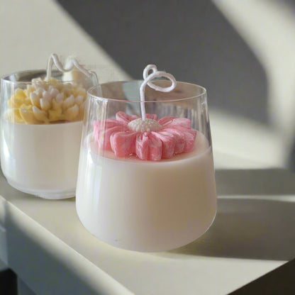 Handmade Floral Candle