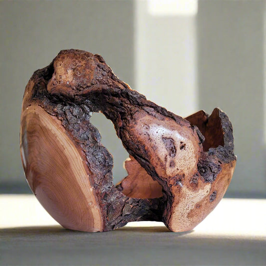 Cherry Burl Natural Edged Bowl