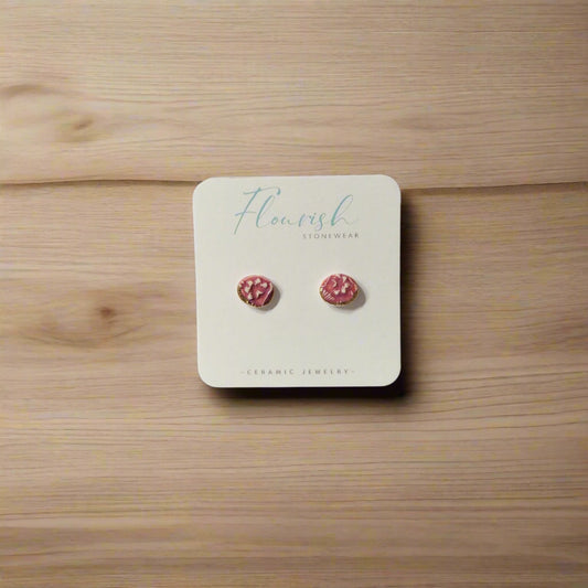 Flourish Stonewear Pink Rounded Stud