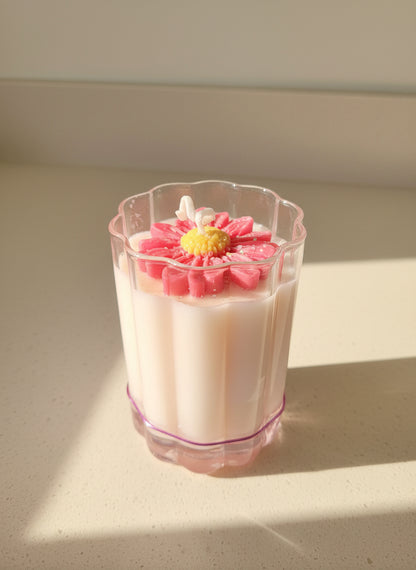 Handmade Floral Candle